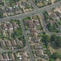 Aerial view of the site at 64 Stubbington Lane, Hill Head c) Robert Tutton, Town Planning Consultants Ltd