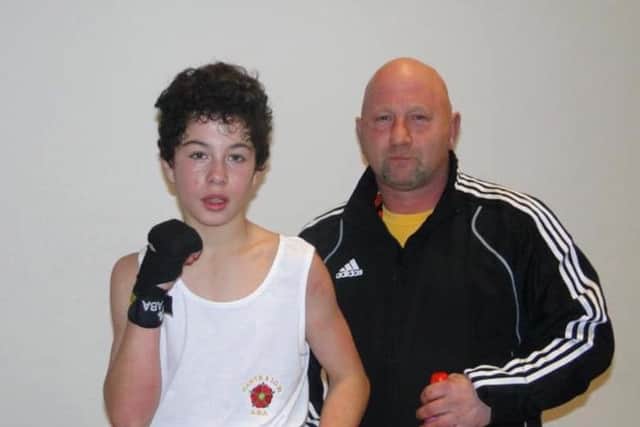 Down memory lane - Moneyfields ABC coach Colin Hooker, right, with former Moneyfields ABC fighter Lucas Ballingall