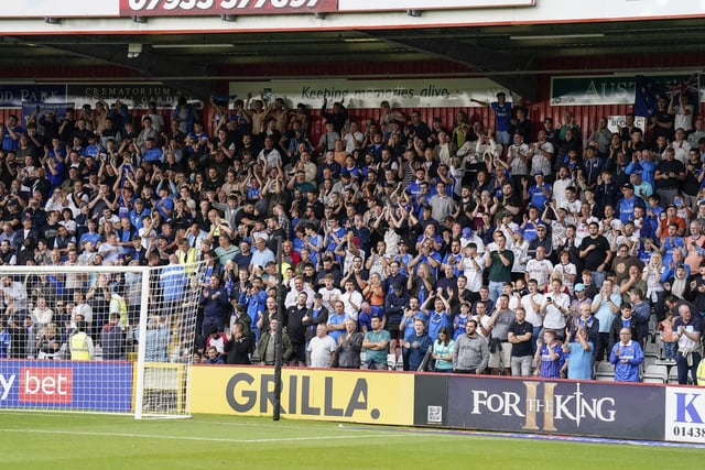 1,384 Pompey fans made the trip to Stevenage's Lamex Stadium.