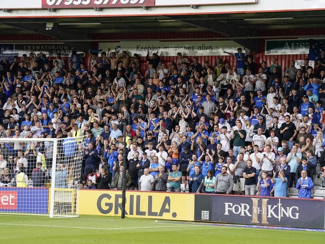 1,384 Pompey fans made the trip to Stevenage's Lamex Stadium.