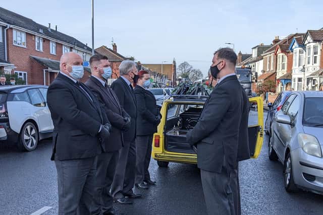 The funeral of David Doyle of Hilsea at the City Life Church in Tangier Road, Baffins, on January 28, 2022
Picture: Emily Turner 