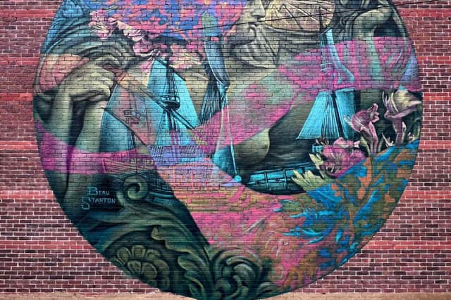 A piece by American artist Beau Stanton, painted in Wimbledon Park