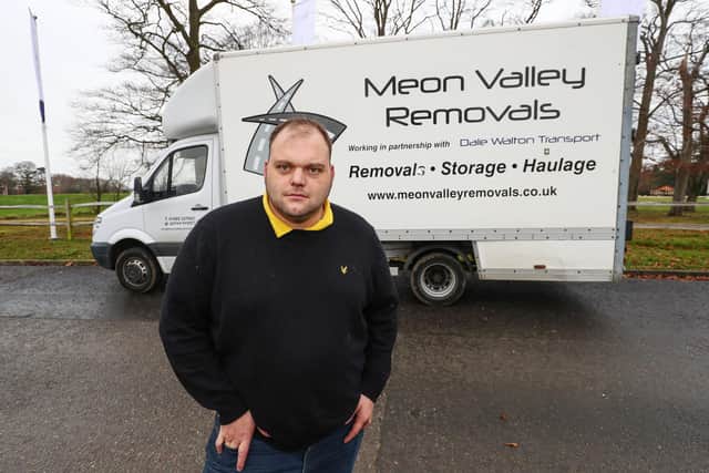 Dale Walton is unable to leave his van on his driveway due to a clause in his tenancy. His van was vandalised on the road outside of Coldeast Mansion, which is the closest place he can leave it near to his home.
Picture: Stuart Martin (220421-7042)