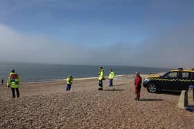 HM Coastguard at the scene