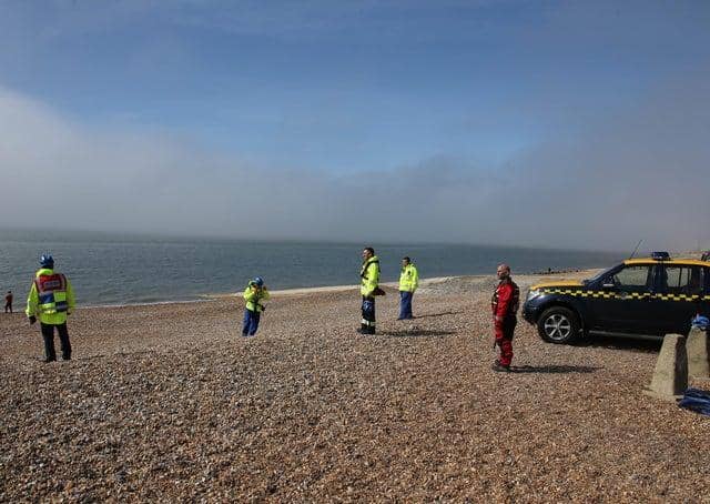 HM Coastguard at the scene