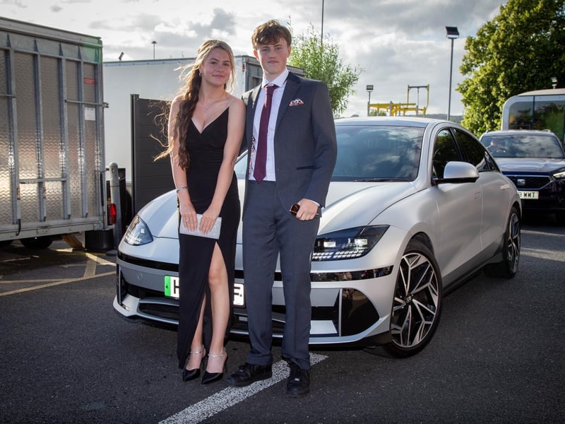 Students dressed up for Ark Charter Academy prom night