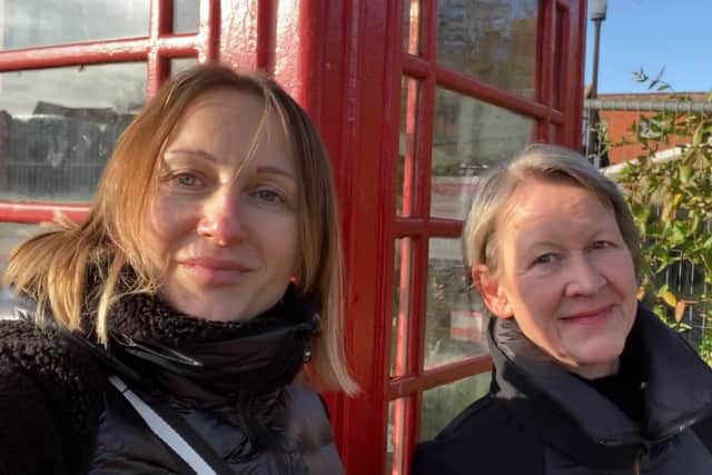 Ukrainians Hanna Greentree and her mum Iryna Pavlova