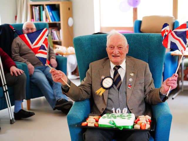 Derrick joined the RAF in 1942, serving with 112 squadron, and flew Kittyhawks from the beaches of Italy. He was shot down and imprisoned on June 6 1944 at Stalag Luft 7 in Poland. Photo: Ben Birchall/PA Wire