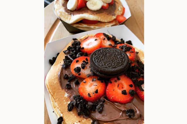 Create your own stack with Nutella, Oreo and strawberries. Picture: Eloise Houghton, Fat Stacks Southsea