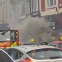 Fire at La Delizia in London Road, North End. Pic: Charlotte-Lucy Young