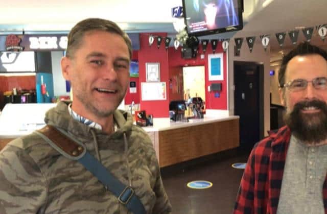 Rob Driscoll from Drayton and Nathan Witt from Portsmouth were among the first to see No Time To Die at the Port Solent Odeon.