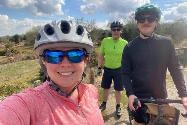 Amy Wiltshire and her dad, Martin Wiltshire, are cycling 200 miles in four days as part of The Police Unity Tour to raise money for COPS. The charity ride is in memory of Malcolm Wiltshire, Amy's grandad, who died on duty when his aircraft crashed during a trial flight.