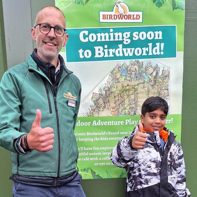 Matt Hill, Birdworld Director and Aneeshwar Kunchala