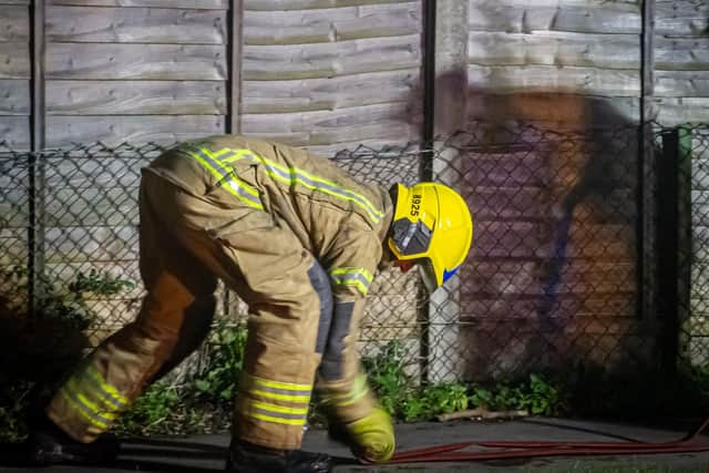 File photo of firefighters at a house fire in Wellow Close in Leigh Park on Sunday, November 22.