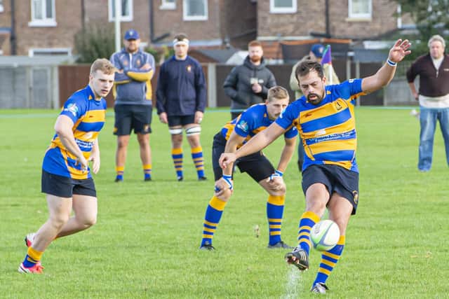 A Gosport player kicks off proceedings. Picture: Tommy McMillan