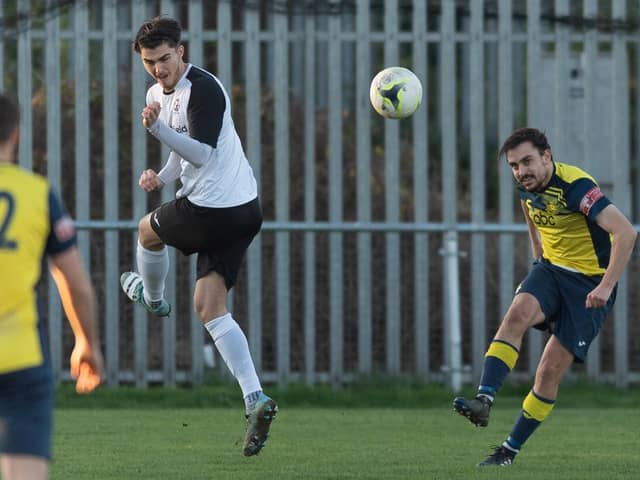 Rob Evans, left, has left Moneyfields to join Wessex League neighbours Baffins Milton Rovers.

Picture: Keith Woodland