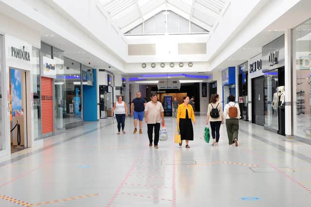 Shoppers pictured in Cascades Shopping Centre in Portsmouth.
Picture: Sarah Standing (150620-9879)