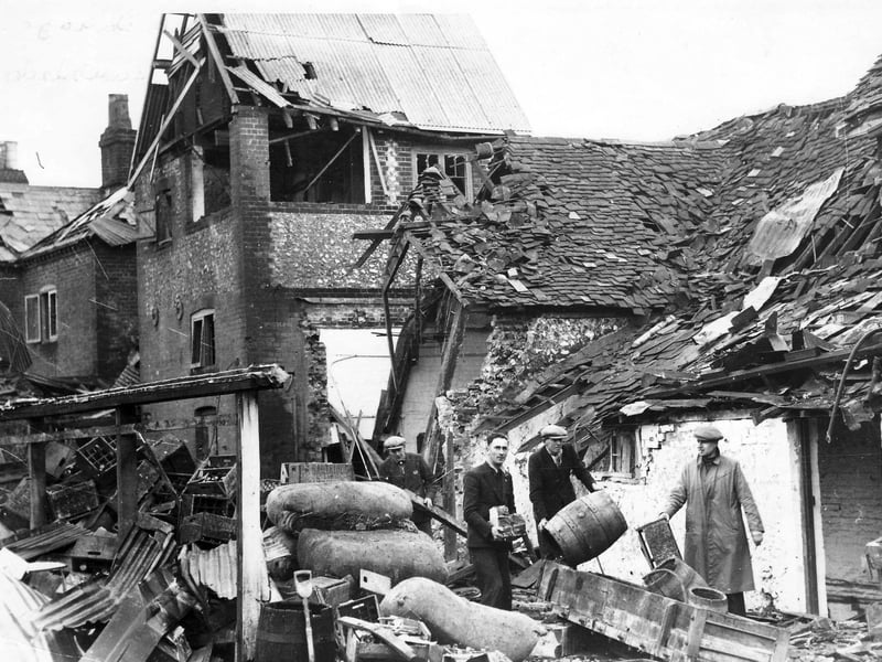 Bomb damage, Hambledon, 1940