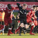 Anthony Scully in action for West Ham against Liverpool in February 2018. Picture: Nick Taylor/Liverpool FC/Liverpool FC via Getty Images.