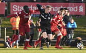 Anthony Scully in action for West Ham against Liverpool in February 2018. Picture: Nick Taylor/Liverpool FC/Liverpool FC via Getty Images.