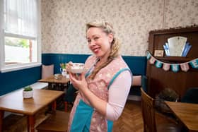 Owner Queenie Butler-Hoskins at her new tearoom. Picture: Habibur Rahman