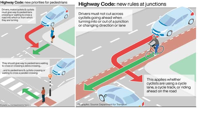 Highway Code: new priorities for pedestrians.