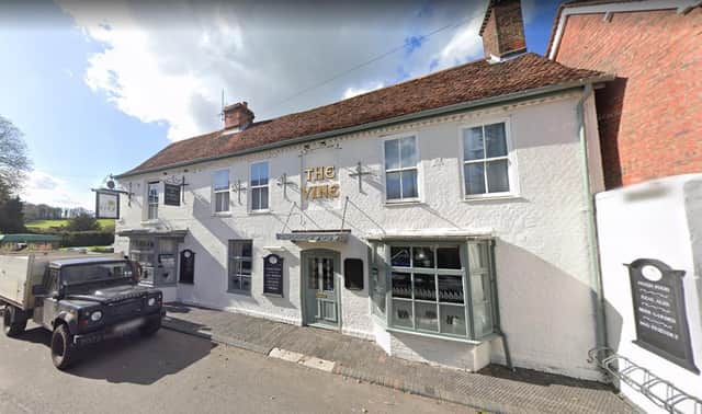The Vine, West Street, Hambledon, is a 23 minute drive from Portsmouth via the B2177
