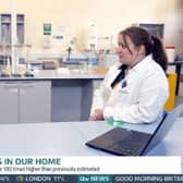 Reporter Michelle Morrison, of Good Morning Britain, talking to Dr Fay Couceiro, Reader in Environmental Pollution at the University of Portsmouth. Pic University of Portsmouth.