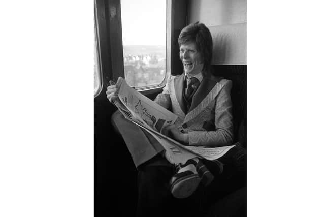 David Bowie from the Icons of Rock: Portrait and Performance photographic exhibition at Portsmouth Music Experience throughout 2023. Picture by Barrie Wentzell www.barriewentzell.com