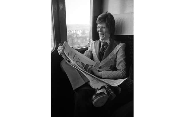 David Bowie from the Icons of Rock: Portrait and Performance photographic exhibition at Portsmouth Music Experience throughout 2023. Picture by Barrie Wentzell www.barriewentzell.com