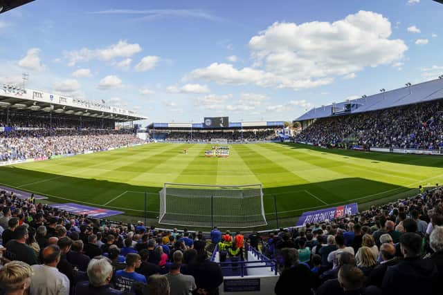 A view of the Milton End from the Fratton End of PO4 before Saturday's game against Plymouth     Picture: Jason Brown