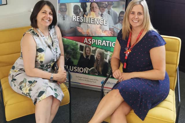 Claire Copeland Executive Headteacher: Trafalgar School. Nys Hardingham Executive Headteacher: Admiral Lord Nelson School.