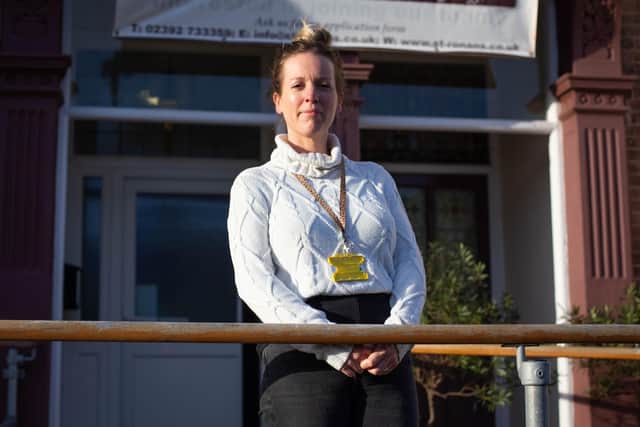 Andrea Pattison outside St Ronan's Nursing and Residential Care Home
Picture: Habibur Rahman