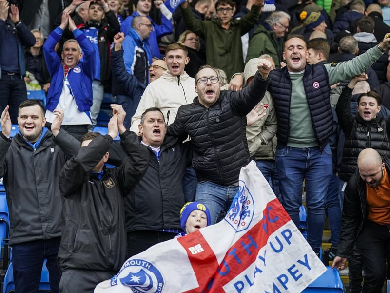 4,019 Pompey fans enjoyed the Blues' 1-0 win at Peterborough