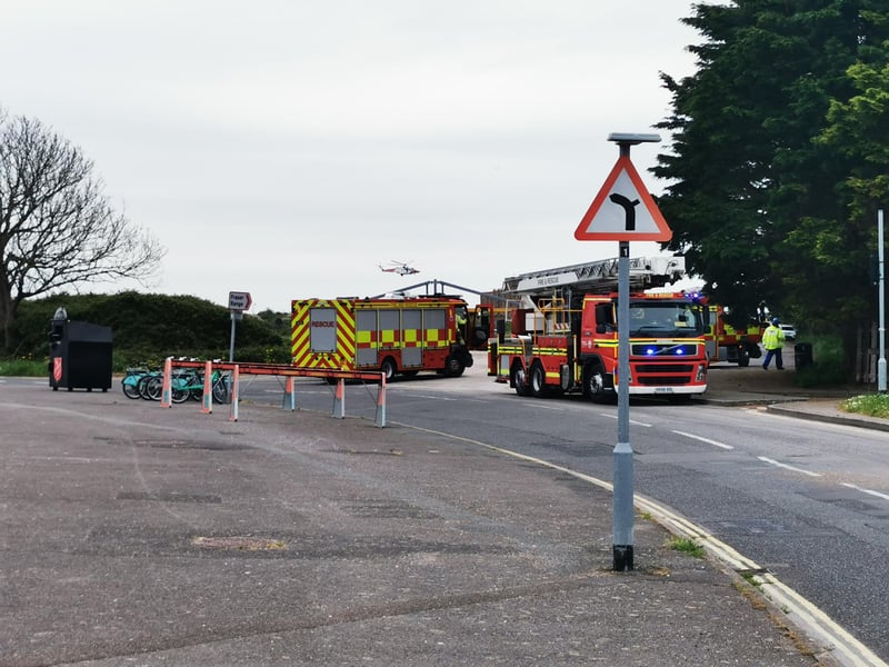 Police, coastguard, ambulance, and fire services have all been at the scene.