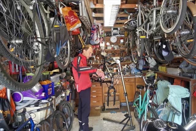 Peter Wallbank, 71 from Cowplain, has been restoring old bikes and selling them to raise money for Prostate Cancer UK, following his own recovery from the illness. Picture by Harrison Read