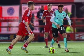 Louis Thompson impressed John Mousinho on his first-team recall for the 3-1 win at Accrington. Picture: Simon Davies/ProSportsImages