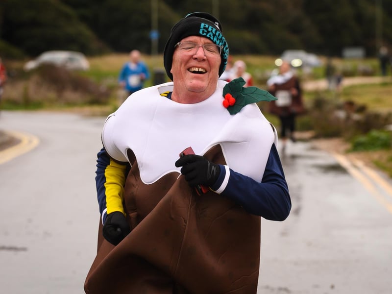 Another Christmas pudding crosses the finish line at Stokes Bay, Gosport