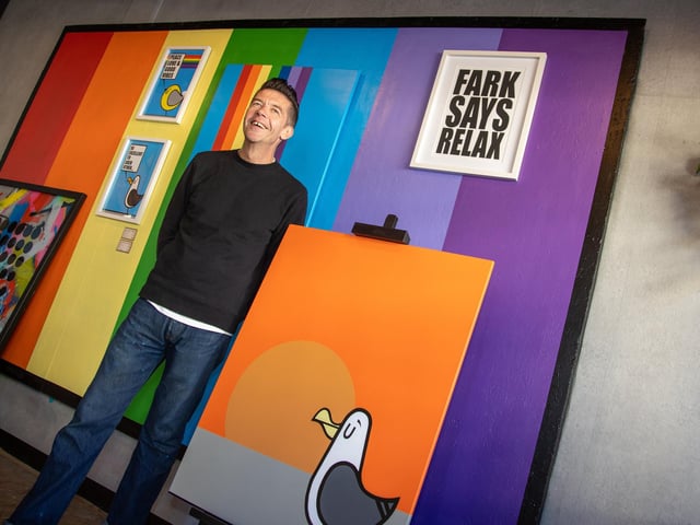 Local residents were invited to join the Southsea Mini Art Trail on Sunday, with various local artists displaying their work around Albert Road and the surrounding area.
Pictured - Owner of Corner Collectiv, Artist Fark
Photos by Alex Shute