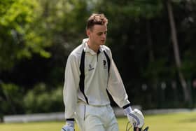 Hambledon's Henry Glanfield compiled his maiden century in the Southern League Cup opener against Gosport Borough. Picture: Vernon Nash