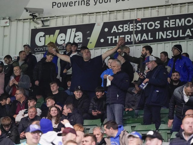 1,143 Pompey fans made the midweek trip to Plymouth Argyle's Home Park.