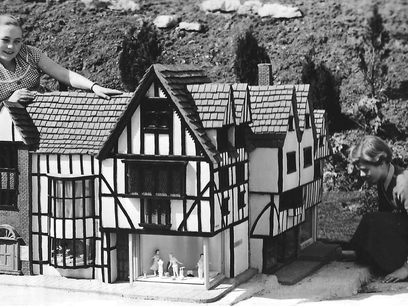 Early days for the Southsea model village with a Tudor style house pictured around 1960.