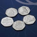 Five of the rarest 50p coins. Picture: Royal Mint/PA Wire