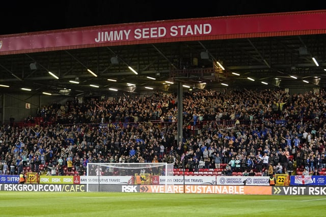 Pompey fans at Charlton earlier in the season.