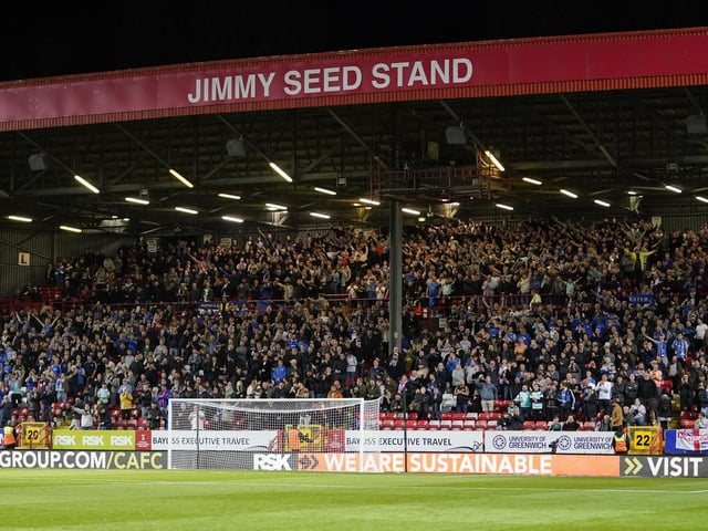Pompey fans at Charlton earlier in the season.