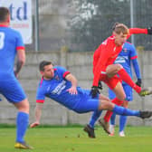 Flashback to November 2021 and action from Fareham Town's formbook-busting 5-1 Wessex Premier win at Horndean
