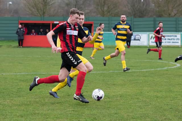 Fareham's Archie Wilcox was on target in the Reds' 2-1 victory at Bournemouth Poppies. Picture: Duncan Shepherd