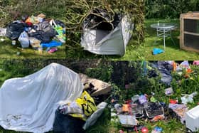 It has cost Portsmouth City Council more than £1,000 to clear a large amount of rubbish left strewn all across a Port Solent field where a traveller encampment was set up last week. Picture: Tony Hewitt