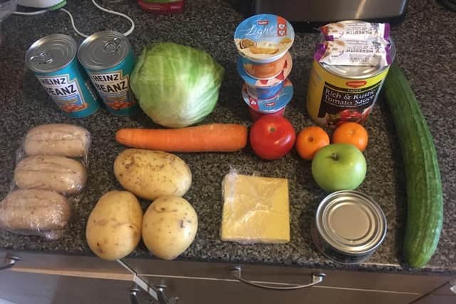 Parent, Kim Smith, was unhappy with the quality and quantity of food sent in this food parcel and would prefer FSM families to receive vouchers.
