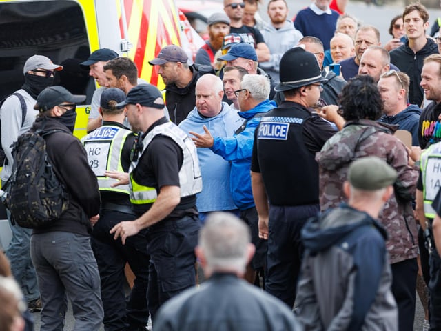Southsea protest turned violent on Saturday